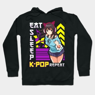 Eat Sleep K-Pop Repeat KPop Kawaii Korean Music Hoodie